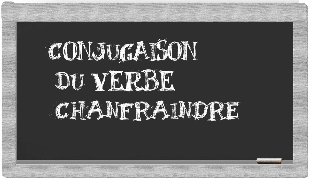 ¿chanfraindre en sílabas?