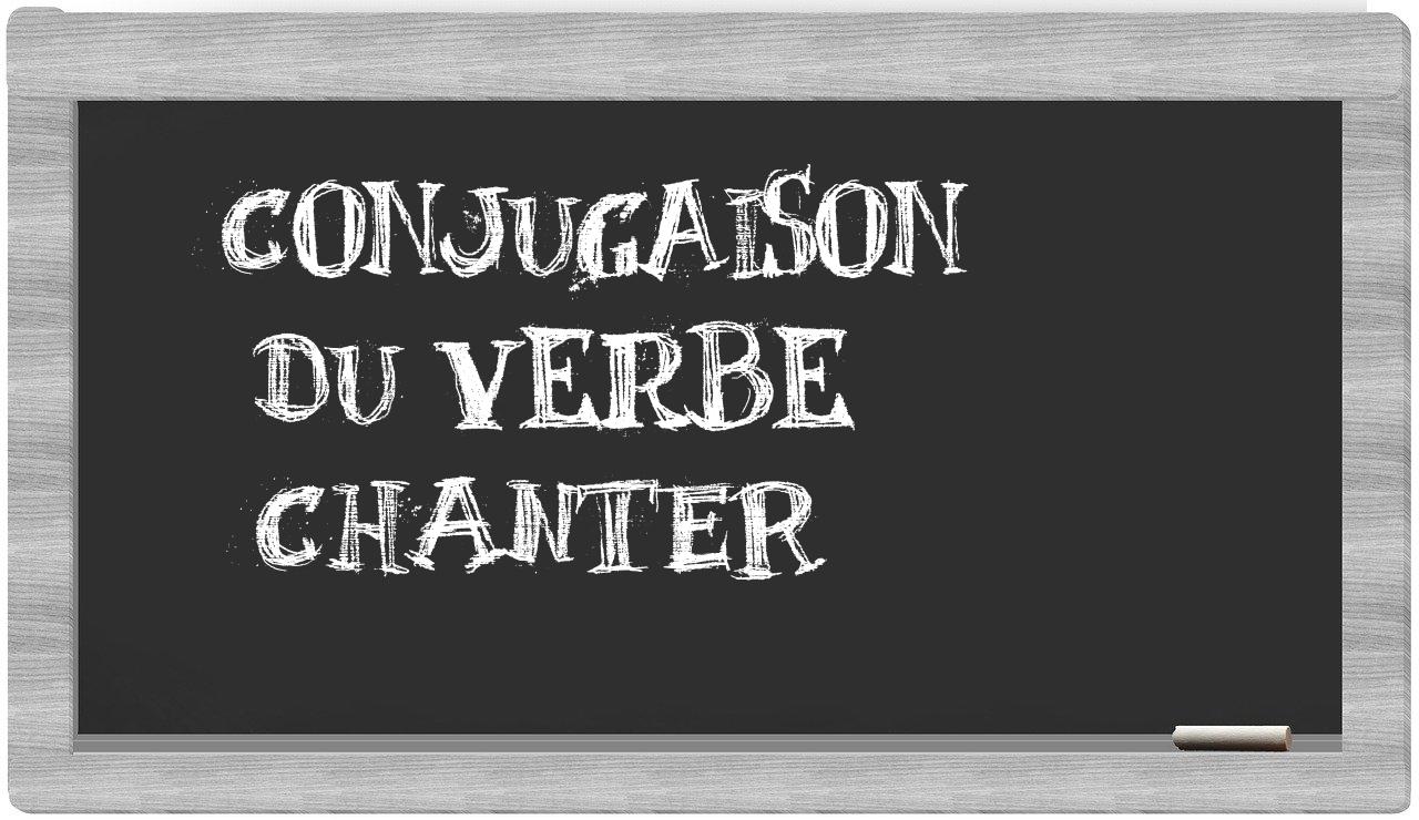 ¿chanter en sílabas?