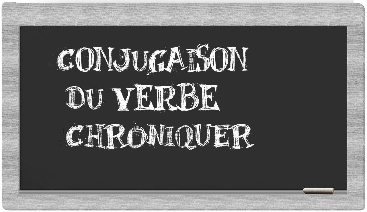 ¿chroniquer en sílabas?