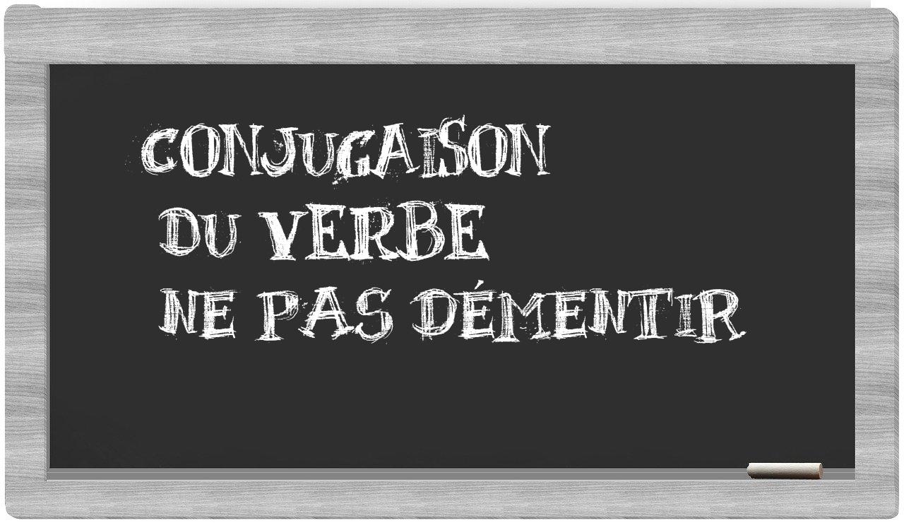¿ne pas démentir en sílabas?